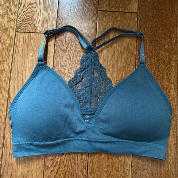 Padded lace racerback bralette - Picture 1 of 7